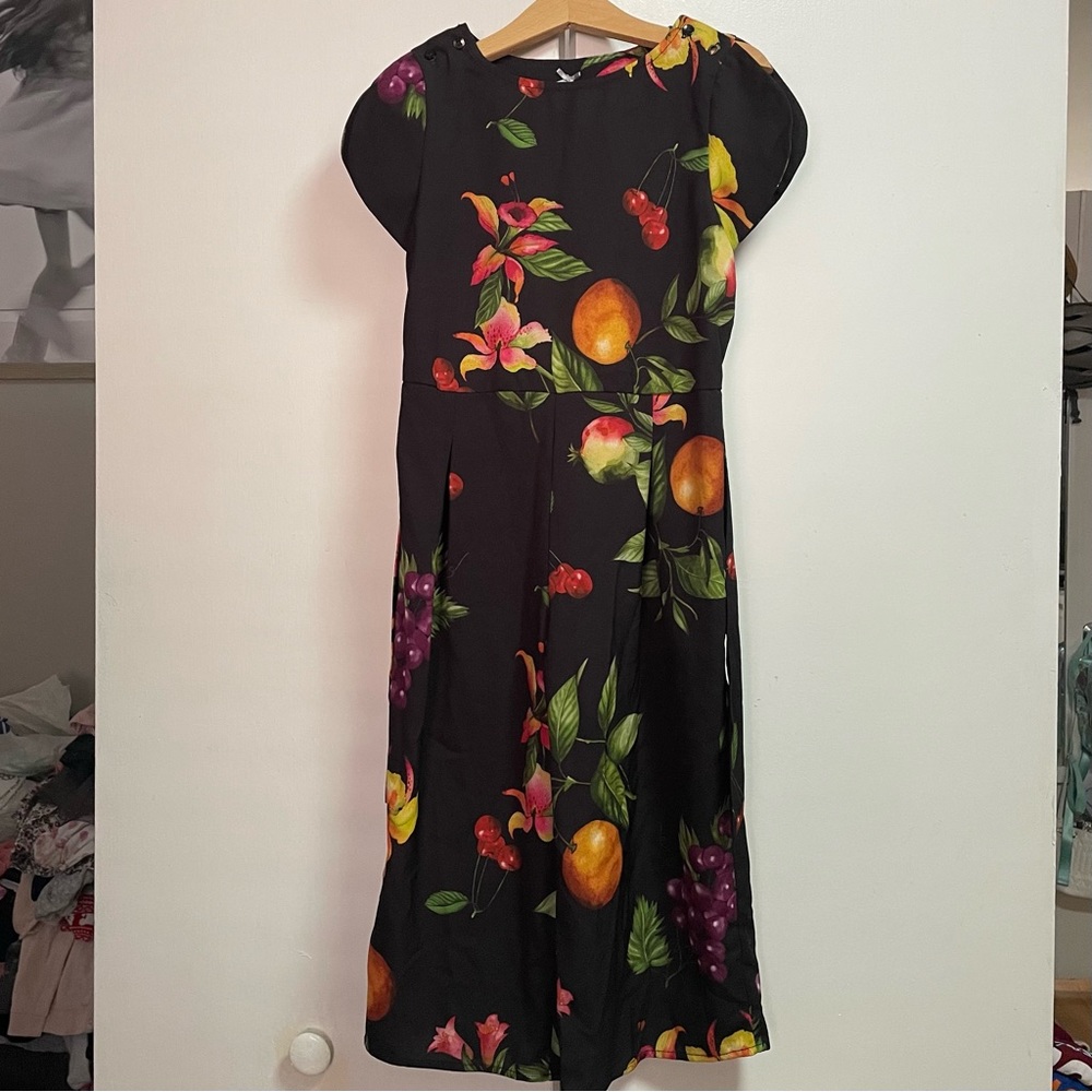 Black Flower Romper